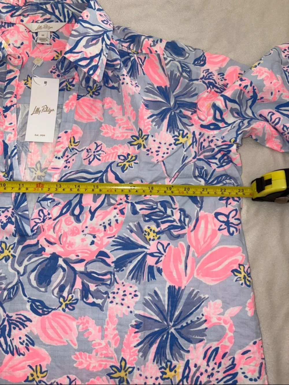 NWT Lilly Pulitzer Kique Long Sleeve CoverUp in Multi Elephant Splash - Picture 13 of 14